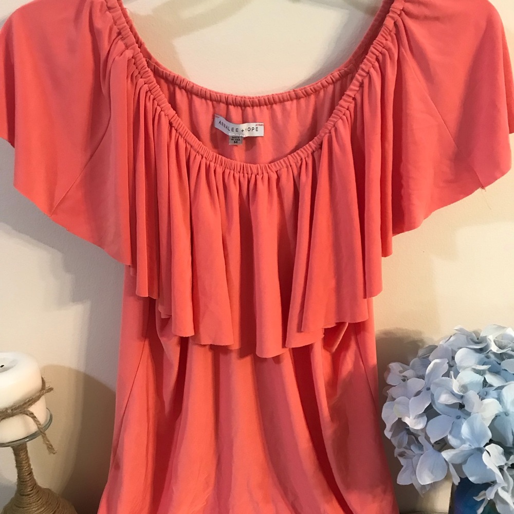 Peach Ruffle Top - Picture 3 of 3